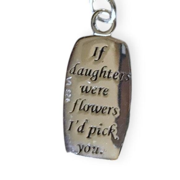 S925 stamped "If daughters were flowers I'd pick you" mother's necklace - Picture 2 of 12